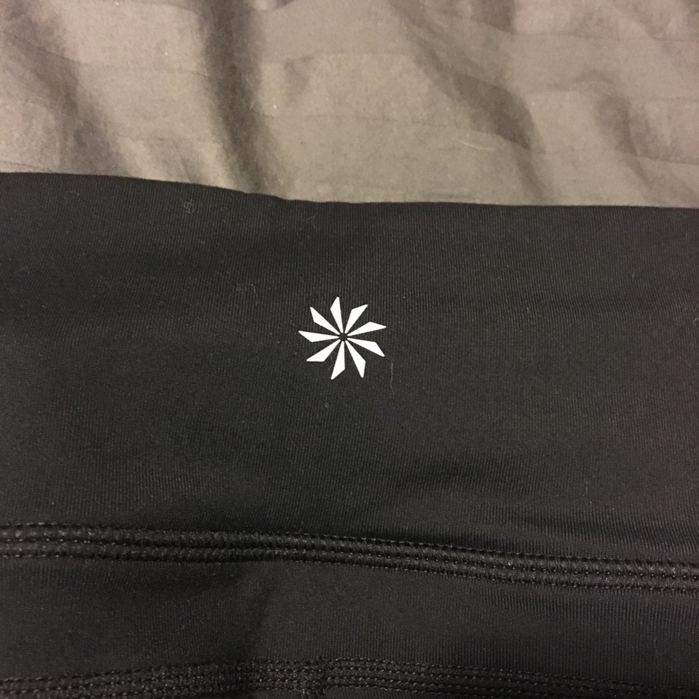 Athleta Cropped Black Yoga Pants in Medium.
